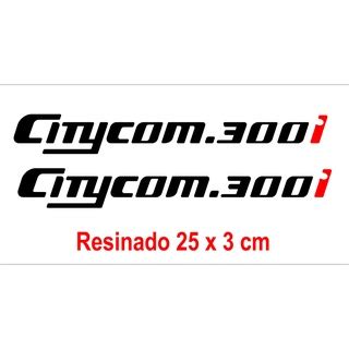 Kit Emblema Adesivo Para Dafra Sym Citycom I Preto Shopee Brasil