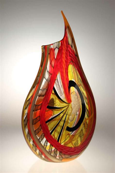 Murano Glass Studio Vase LODARIO 26 Reverse Glass Art Sculpture Art