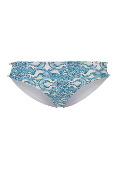 Maria Bikini Broekje Reversible Wave Print Wit Tet Responsible Wear