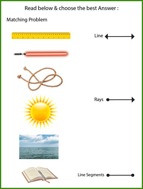 Free Lines Rays And Line Segments Worksheet Pages