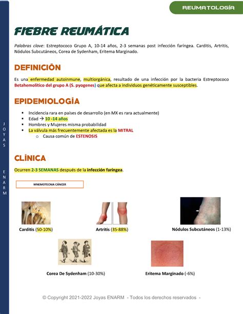 Fiebre Reum Tica Criterios De Evaluacion Copyright