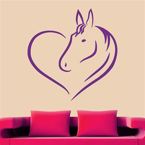 Sticker Mural Amour Des Chevaux Webstickersmuraux