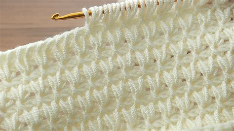 Fantastic Cream Color Super Easy Tunisian Crochet Baby Blanket For