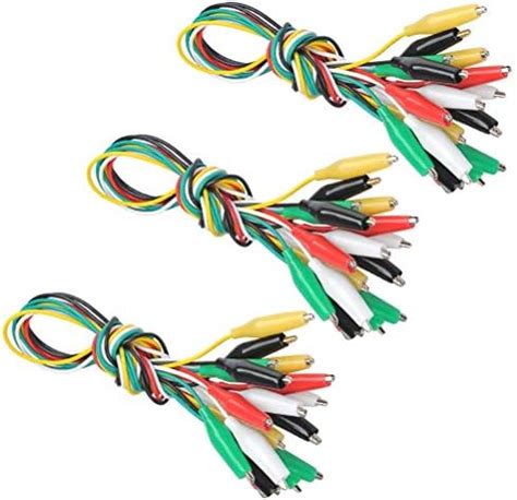 30PCS Crocodile Clips Electrical Test Leads With Alligator Clips Double