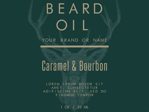 Printable Beard Oil Labels Template Custom Beard Oil Label - Etsy