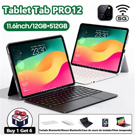 Tablet Com Tela Grande - Tablet PRO12 12GB+512 GB HD 11.6inch Polegadas Tela Grande PC Android ...