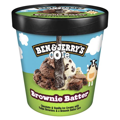 Ben And Jerrys Brownie Batter Chocolate And Vanilla Ice Cream Pint Shop