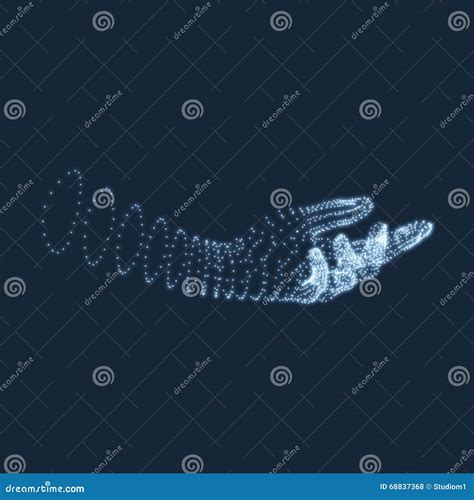 Human Arm. Human Hand Model. Hand Scanning. View of Human Hand. 3D