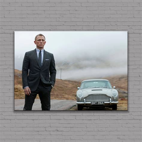 Daniel Craig James Bond Poster, Daniel Craig Canvas Wall Art - Inspire ...