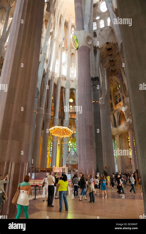 Inside Sagrada Familia Cathedral Barcelona Hi Res Stock Photography And