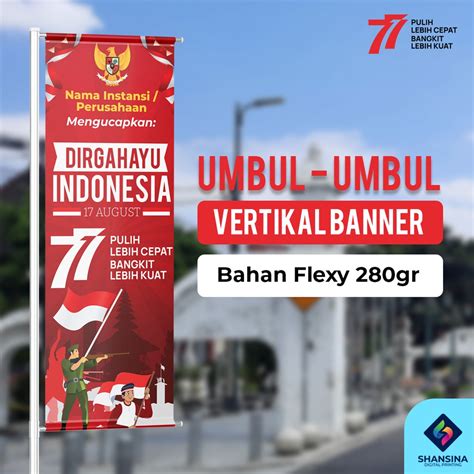 Jual Umbul Umbul Hut Ri Vertikal Banner Kemerdekaan Spanduk Dirgahayu Shopee Indonesia