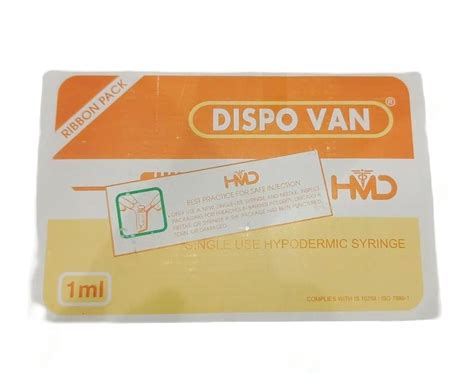 Dispo Van Ml Single Use Hypodermic Syringe With Needle Amazon In