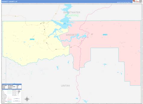 Wall Maps Of Daggett County Utah