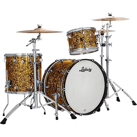 Ludwig NeuSonic 3 Piece Fab Shell Pack With 22 Bass Drum Butterscotch