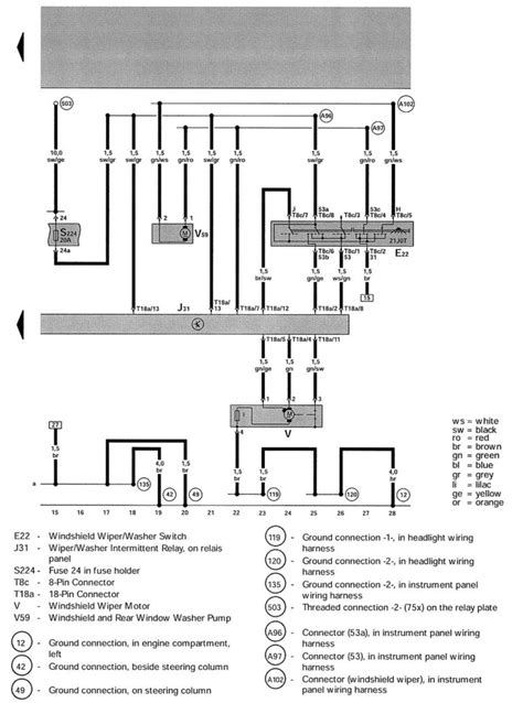 Volkswagen Golf 2003 2004 Wiring Diagrams Headlamps