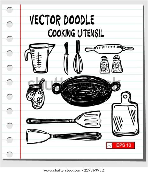 Kitchen Tool Collection Vector Silhouette Stock Vector Royalty Free 219863932 Shutterstock