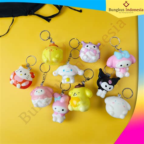 Jual Gantungan Kunci Squishy Karakter Sanrio Koleksi Souvenir Purin