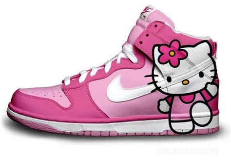 Nike heels|Jordan heels|5 fingers shoes|MBT shoes: Hello Kitty Nike Dunks