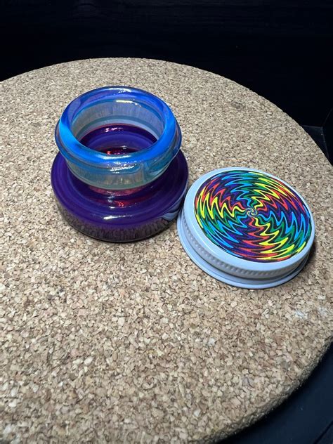 Low Profile Jar Made By Fancy Yancy Glass