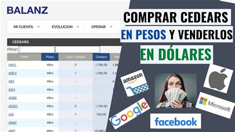 Comprar Cedears En Pesos Y Venderlos En D Lares Desde Balanz