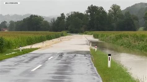 Überschwemmte Straßen in Kärnten oe24 tv