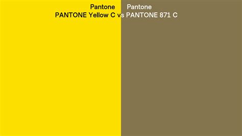 Pantone Yellow C Vs Pantone 871 C Side By Side Comparison