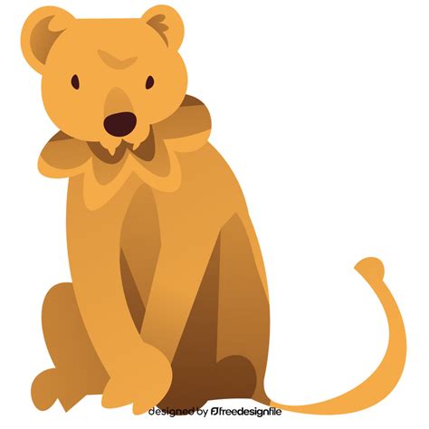 Lion Cub Clipart Vector Free Download