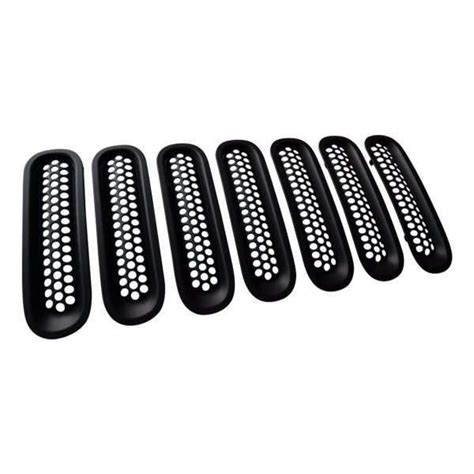 Clip-in Mesh Grill Inserts - Matte Black for 07-15 Jeep Wrangler JK ...