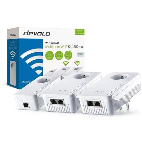 Pack De 3 Adaptateurs CPL Devolo Multiroom Wi Fi Kit 1200 Ac CPL