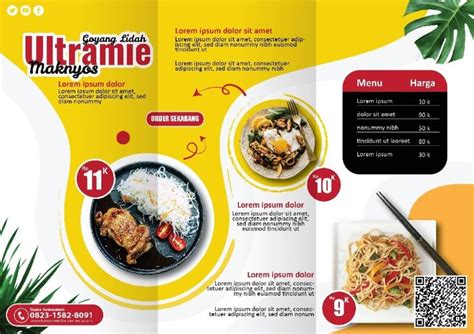 Download Desain Brosur Makanan 3 Lipat Coreldraw Dan Photoshop