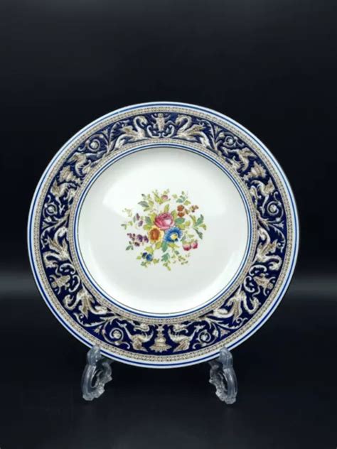 WEDGWOOD FLORENTINE DARK Blue Floral Centre Side Plate 1st Quality