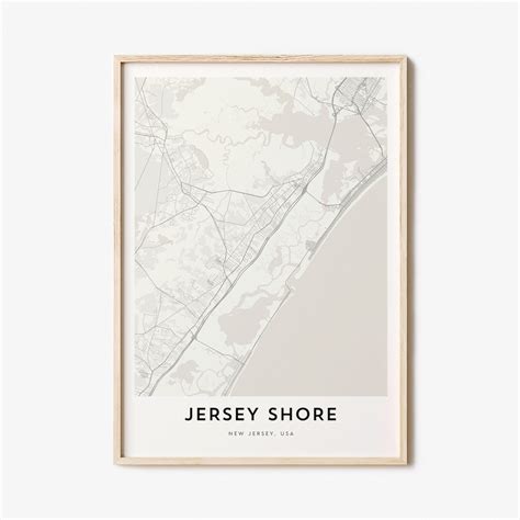 Map of Jersey Shore Jersey Shore Map Print Jersey Shore Map - Etsy