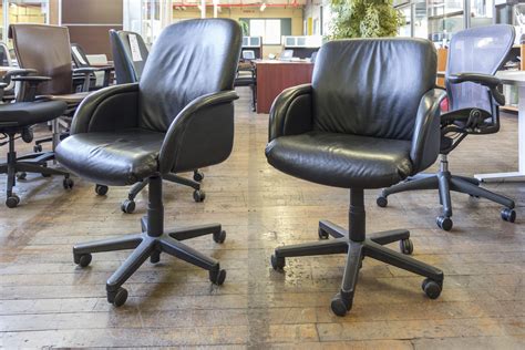 Black Leather Conference Chairs • Peartree Office Furniture