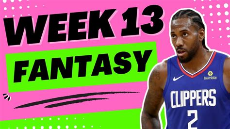 How To Win Week 13 NBA Fantasy Basketball Waiver Wire Buy Low Sell