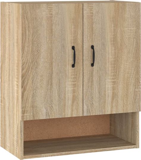 VidaXL Wandkast 60x31x70 Cm Bewerkt Hout Sonoma Eikenkleurig Bol