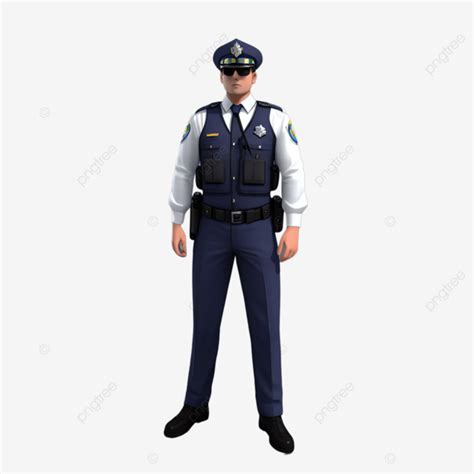 3d Police Man Character Hd Transparent Image Police Guard Character