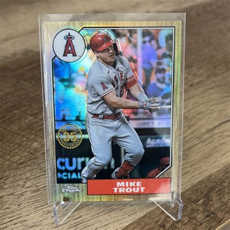 2022 Topps Chrome 1987 Mike Trout 35th Anniversary Refractor 87BC 1 LA