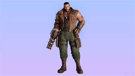 4k Final Fantasy Video Game Art Barret Wallace Digital Art Final