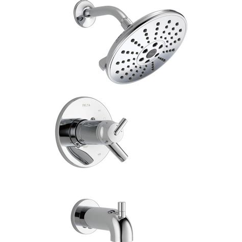 Delta Trinsic Chrome 2 Handle WaterSense Bathtub And Shower Faucet Trim