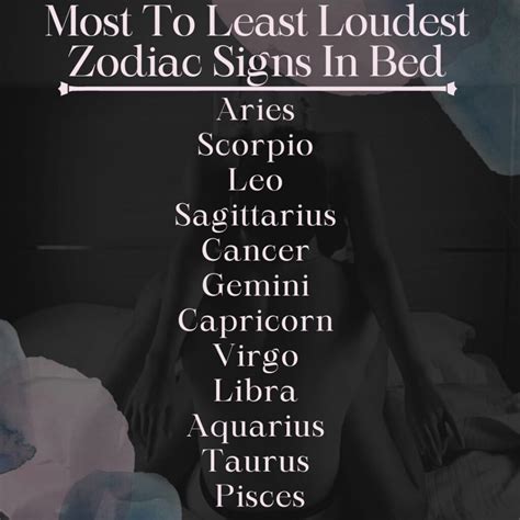 Top 6 Loudest Zodiac Signs In Bed According To Astrology Progrowinlife