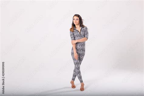 Latina Dance Strip Dance Contemporary And Bachata Lady Concept Woman Dancing Improvisation