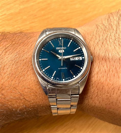 Seiko Automatic S Vintage Watch Blue Dial Date Seiko Etsy