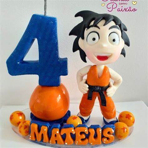 Vela De Anivers Rio Goku Dragon Ball Biscuit Elo