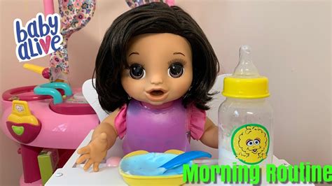 Baby Alive Morning Routine With Happy Hungry Baby Diy Milk Youtube