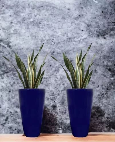 Vaso Vietnamita Em Fibra Plantas Cm Azul Venda Em S O Paulo Zona