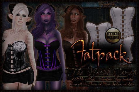 Second Life Marketplace P Fatpack The Naiad Corsets