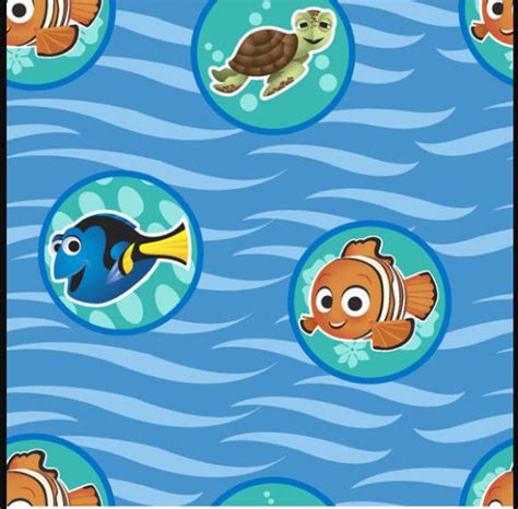 Finding Nemo Cotton Fabric By The Yard Fabric Cotton Masks Etsy