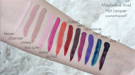 Maybelline Vivid Hot Lacquer Swatches