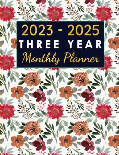 2023 2025 Three Year Monthly Planner 3 Year Monthly Planner Calendar