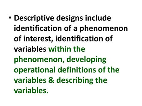 Descriptive Design